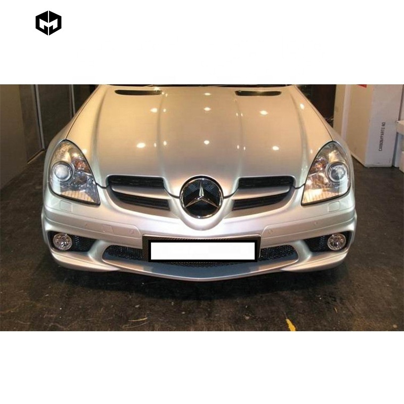 Fiberglass Front Rear Bumpers Side Skirts LED Lights Upgrade AMG Body Kit For Mercedes Benz SLK R171 to SLK55 AMG