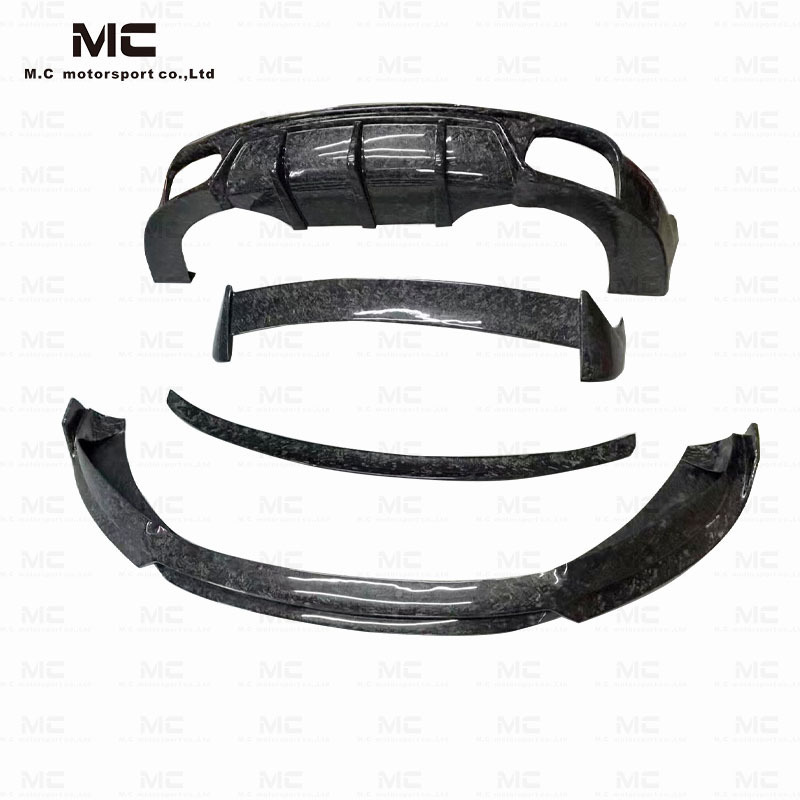 For Porsche Macan 95b carbon fiber Forged carbon fiber body kits front lip diffuser side skirt spoiler