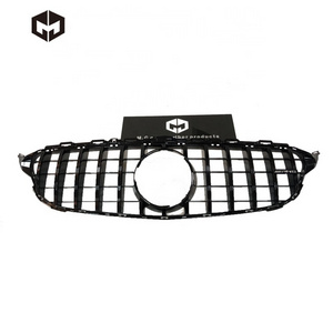 ABS GT Style Front Center Bumper Centre Grill Intake Grid Grille for Mercedes Benz C-Class W205 C63 AMG Sedan Coupe