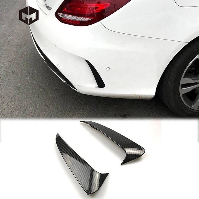 Carbon Fiber Rear Bumper Trimming Canards Splitters for Mercedes Ben z C Class W205 C63 AMG Coupe Sedan