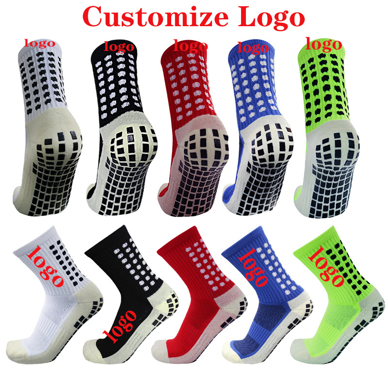 Custom Logo Anti Slip Sock Football Sports Performance Grip Socks Non Slip Soccer Sport for Men Casual Knitted Crocheted Ltd.