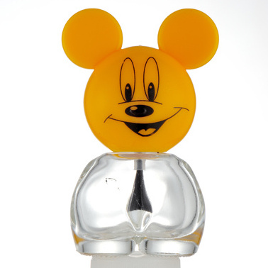 cute series Mouse ABS plastic cap with 15ml square glass bottle for nail polish package