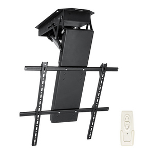 Mction Motorized Ceiling TV bracket 32-85inch Flip up drop down lcd tv lift mount hanger holder for hotel office