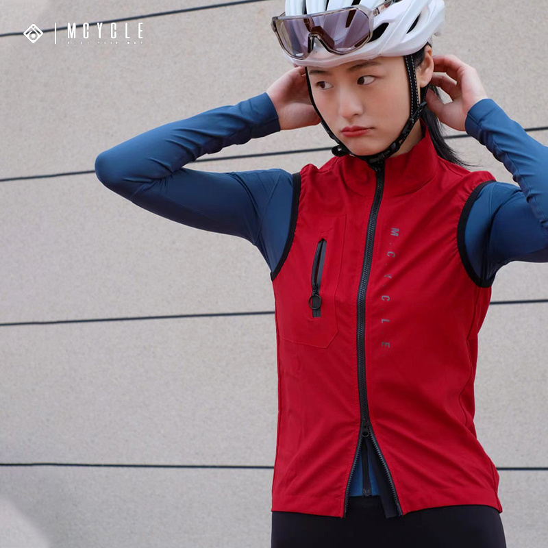 Mcycle Wholesale Bike Gilet Windproof Bicycle Cycling Windbreaker Lightweight Reflective Sleeveless Windproof Cycling Vest