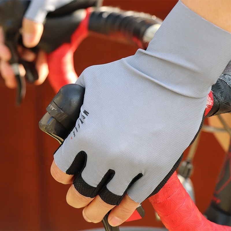 Laser cutting half finger weight lifting Cycling Gloves