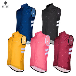 Men's Cycling Jersey Wind Vest Sleeveless Bicycle Vest Custom Logo Bicycle Gilet Windbreaker Running Vest