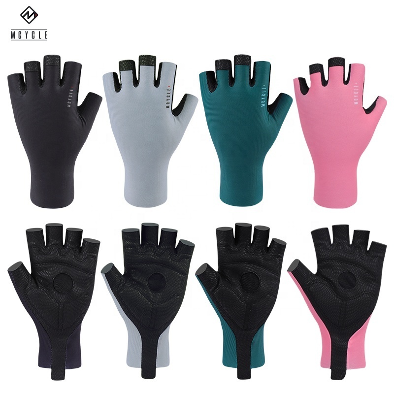 Laser cutting half finger weight lifting Cycling Gloves