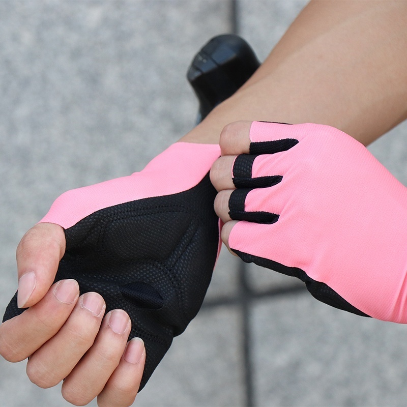 Laser cutting half finger weight lifting Cycling Gloves