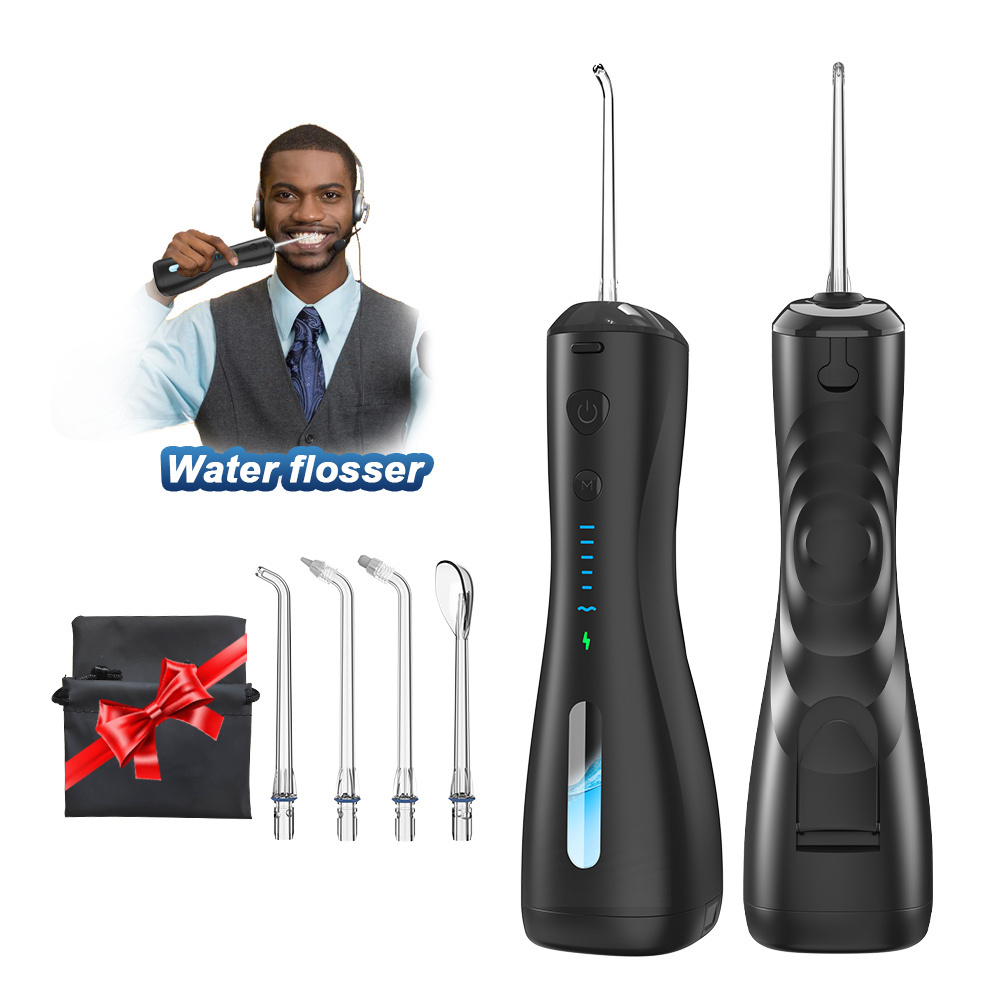 240ml hand-held electric dental flusher household 6-speed water spray dental flosser smart power-off dental cleaning kit