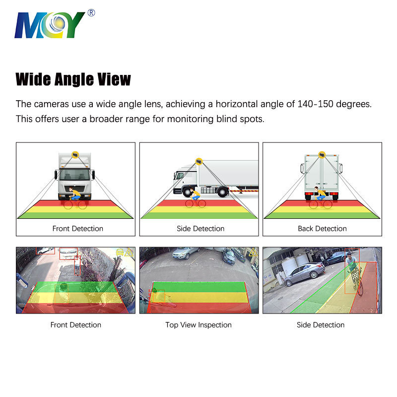 MCY AI Camera Forklift Proximity Warning Alert Heavy Duty Equipment Rear View Backup Camera System for Forklift