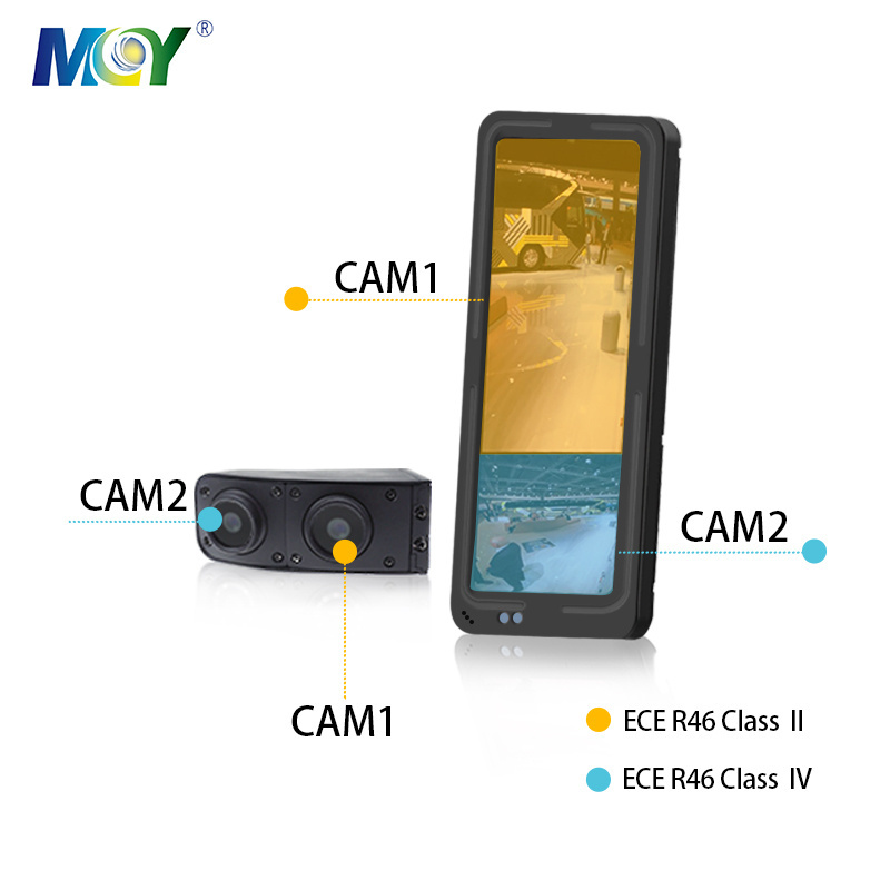 12.3 inch IPS Digital Bus Truck Blind Spot Cover Rear View Screen Replace Backup Camera E Side Mirror Monitor