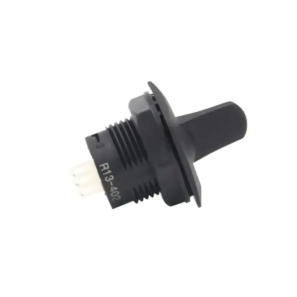 Black R13-402 ON-OFF-ON 3Pin 3Position 2Position Round Flat Toggle Switch SPDT