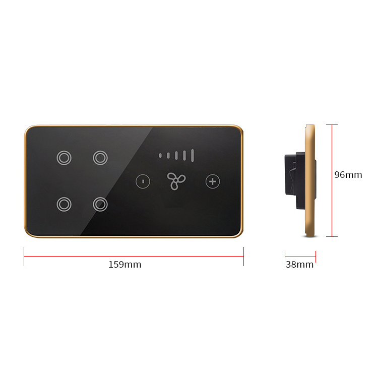 Switch Tempered Glass, Light Switch Touch Panel Glass,Electrical Wall Switches