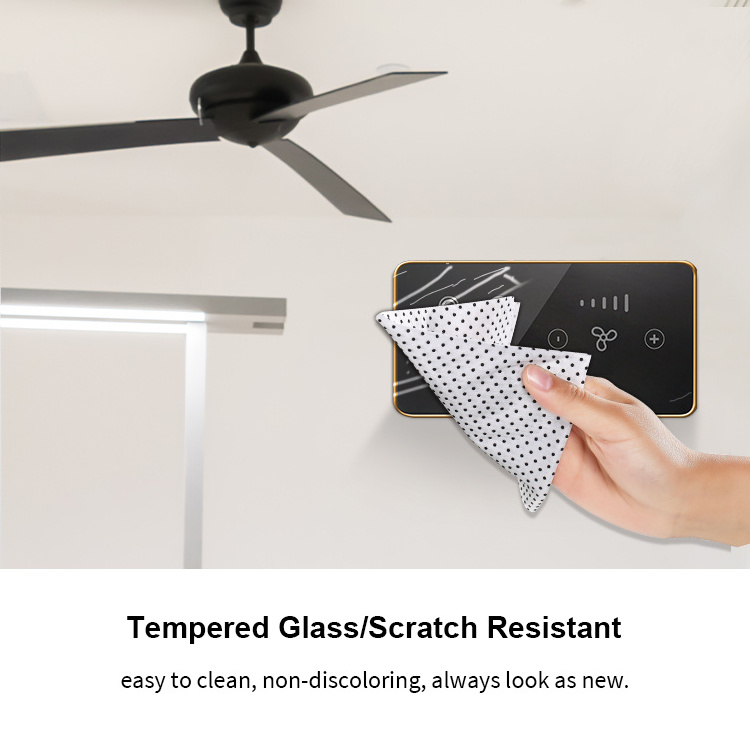 Switch Tempered Glass, Light Switch Touch Panel Glass,Electrical Wall Switches