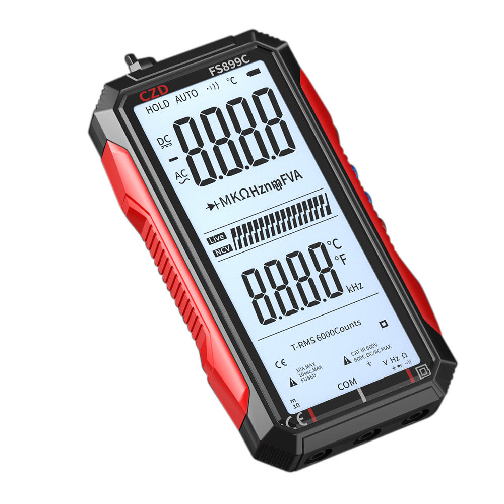 Super Full Screen Rechargeable 6000 Counts Auto Range Digital Professional Multimeter Easy To Read Easy To Operate