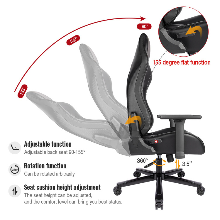 Factory Direct Price Ergonomic High Back Office Recliner Zero Gravity Gaming Chair with Armrest