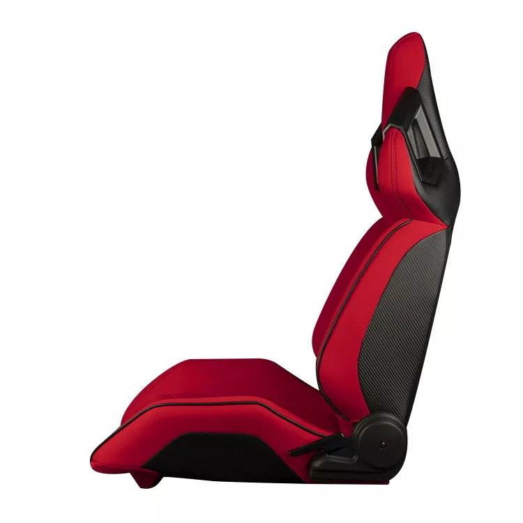 Universal Recaro Red PVC Leather With Double Slider Bucket Racing Seats