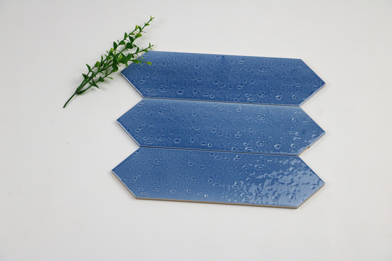 Blue glossy arrow tile for bathroom wall tiles stickers and living room interior wall tile