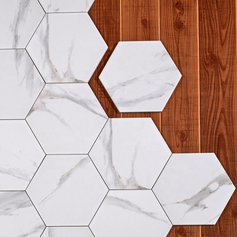 115*230*200mm carrara hexagonal tile porcelain tile for wall and floor decoration