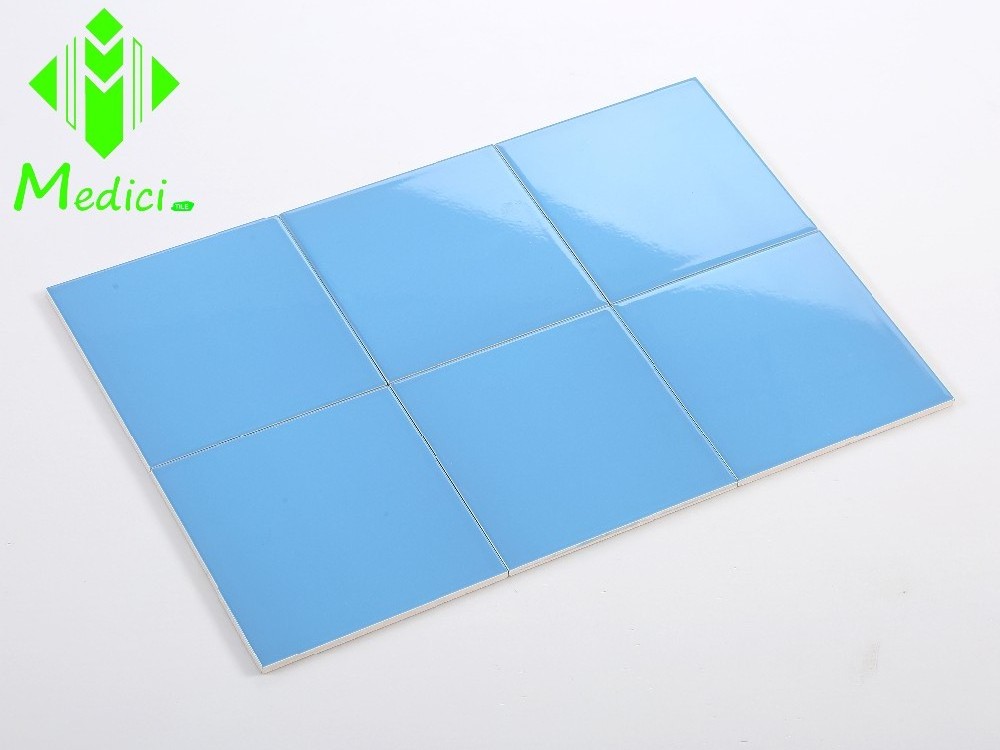 M751504 3X6, 4X8 blue glossy flat bathroom wall tile stickers/living rooms interior wall tile design ceramic tile