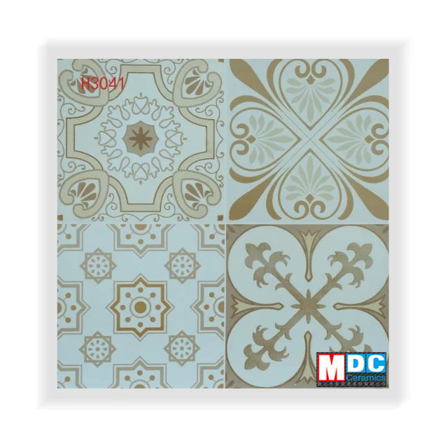 300*300mm wholesale flower pattern spanish design porcelain floor tile price from foshan MDC