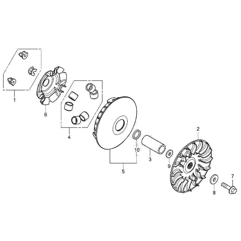 Motorcycle Drive pulley Set For HONDA Forza NSS350 Scooter Spare Parts Front Drive Motorcycle Clutch