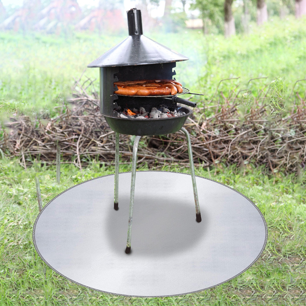 Outdoor Kitchen BBQ Grill Mat Fire Pits Mats floor protector Under Fire Pit Deck Fireproof Fire Pit Mat