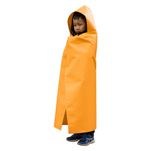 Kids Fireproof Cloak Cape Safety Blanket Flame Retardant Heat Insulation Fiberglass Silicone coat Fire fighting