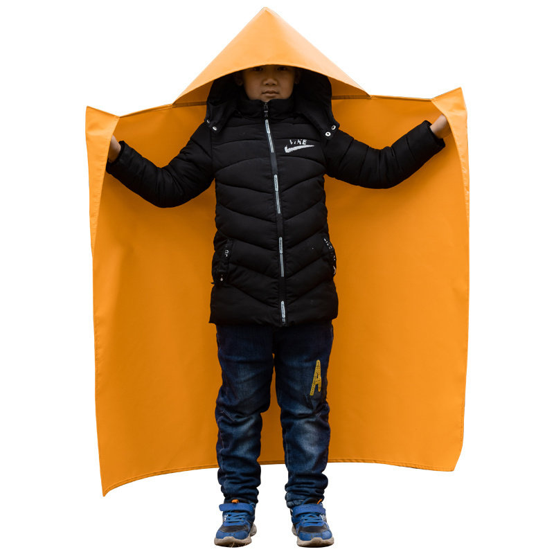 Kids Fireproof Cloak Cape Safety Blanket Flame Retardant Heat Insulation Fiberglass Silicone coat Fire fighting