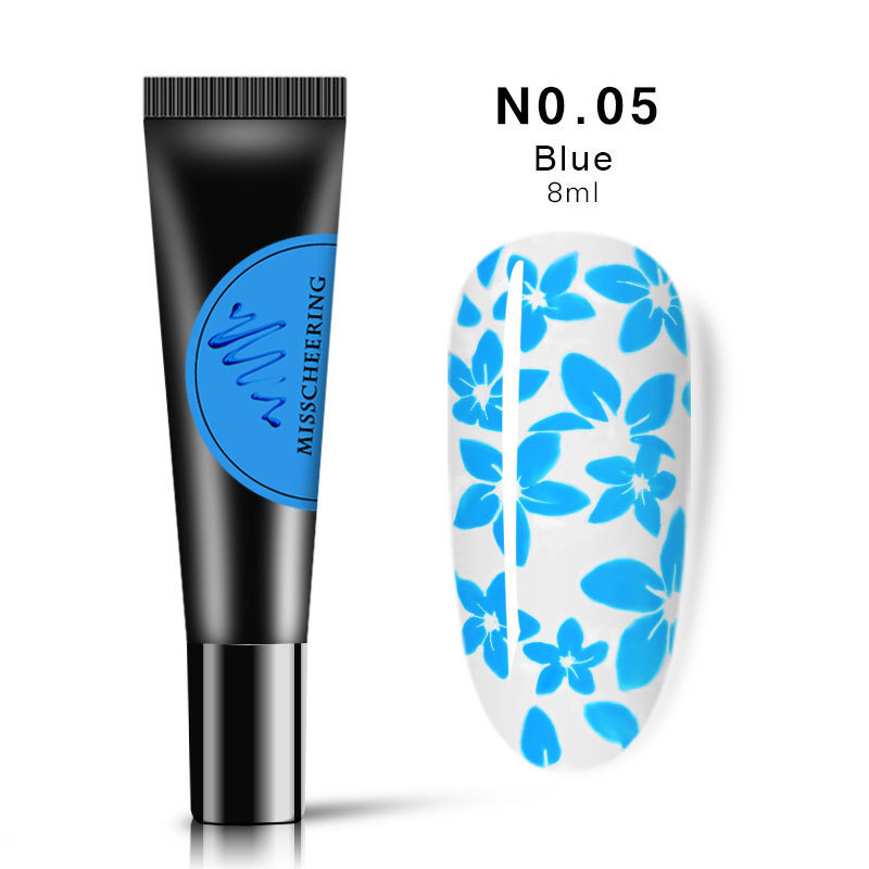 2021 nail art stamping gel colorful Stamping Gel for nail art 12 colors 8ml Crayon Painting Gel nail