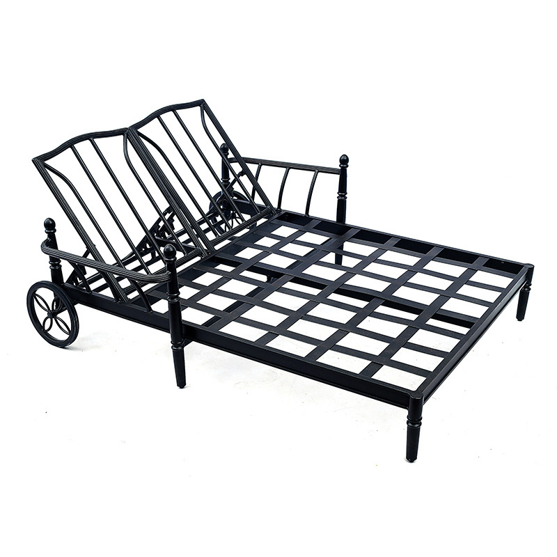 aluminum folding webbed lawn chair chaise lounge chair  lying  bed