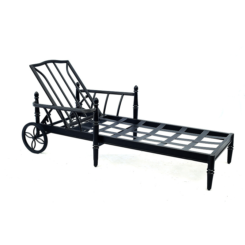 aluminum folding webbed lawn chair chaise lounge chair  lying  bed