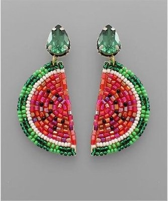 2022 High fashion wholesale hand made embroidery Seed Bead fashion Multi Color Earrings Artificial Jewelry for Women earrings