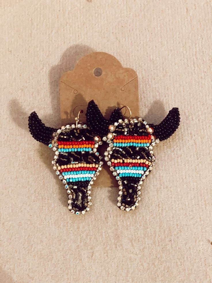 2022 High fashion wholesale hand made embroidery Seed Bead fashion Multi Color Earrings mdhandicraft for Women earrings