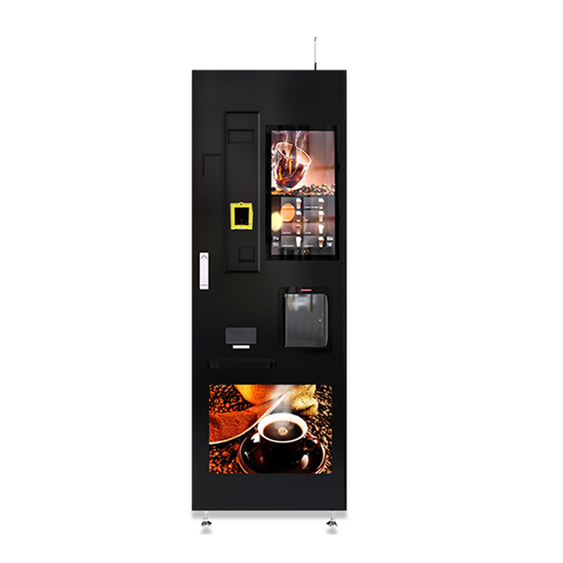 LE New Product Coffee Cup Dispenser Hot and Ice Coffee Vending Machine with Card Payment