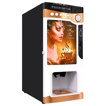 3 hot drinks cup dispenser coin operated smart table commercial  instant chocolate coco coffee tea mini vending machine