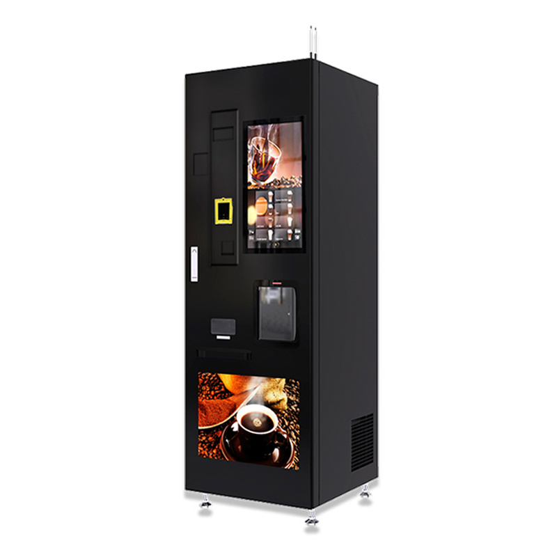 LE New Product Coffee Cup Dispenser Hot and Ice Coffee Vending Machine with Card Payment