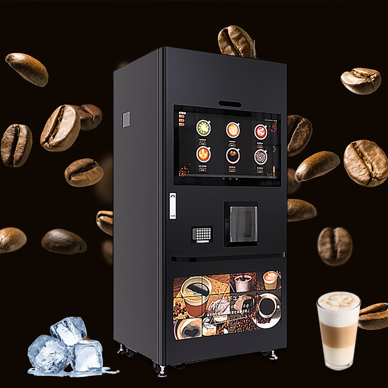 commercial fresh ice coffee machine vending machine with ice maker