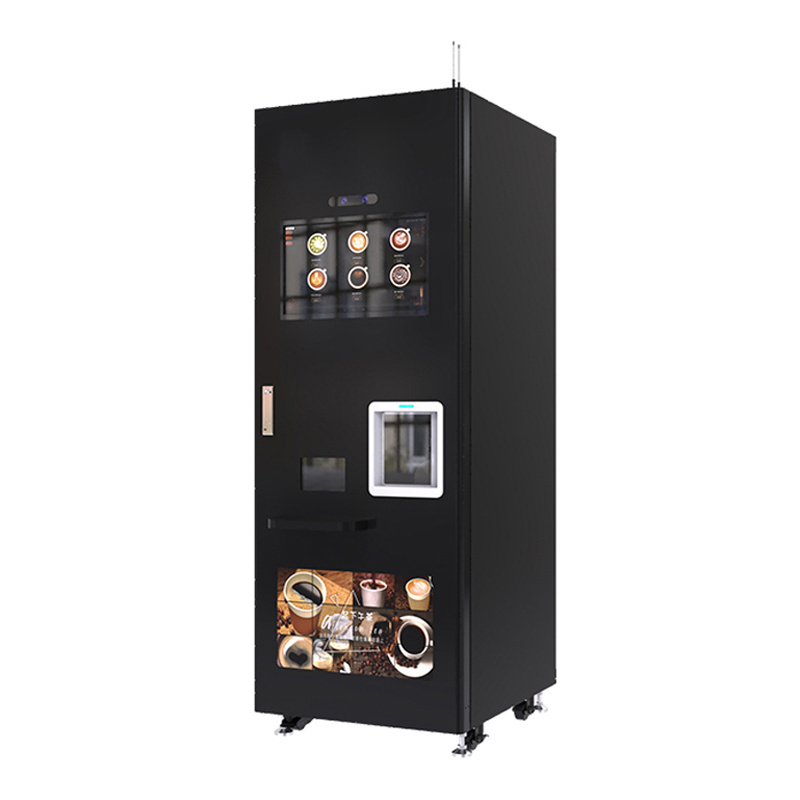 LE New Product Coffee Cup Dispenser Hot and Ice Coffee Vending Machine with Card Payment