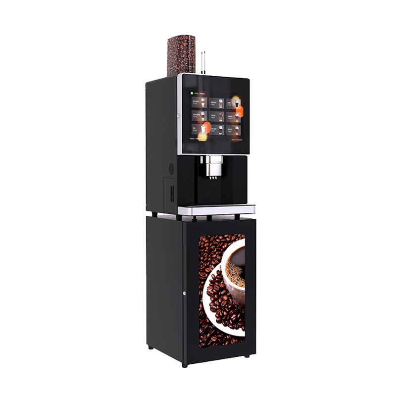 Table Top Commercial Automatic Fully 17 Inches Touch Screen 12 Kinds of Hot Fresh Grind Coffee Vending Machine for Sale