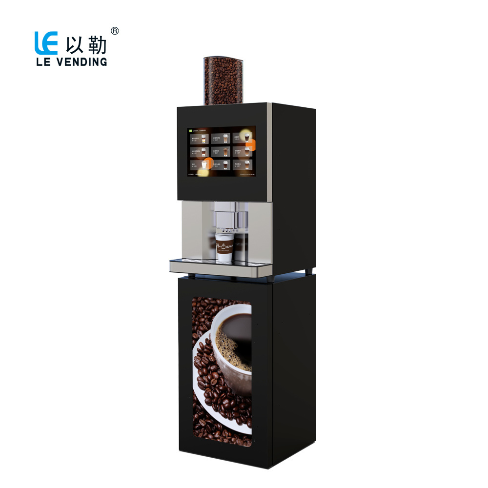 9 Selections Touch Screen Grinding Coffee Cappuccino Vending Machine 307A