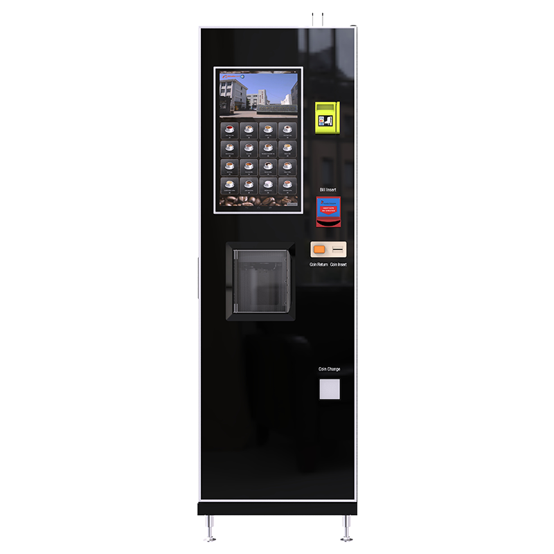 High Quality 22 Inches Touch Screen Commercial 16 Kinds of Hot Fresh Ground Coffee Vending Machine for Business