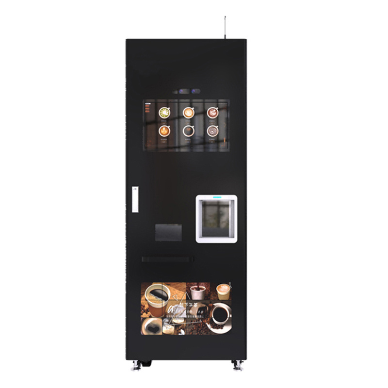 LE New Product Coffee Cup Dispenser Hot and Ice Coffee Vending Machine with Card Payment