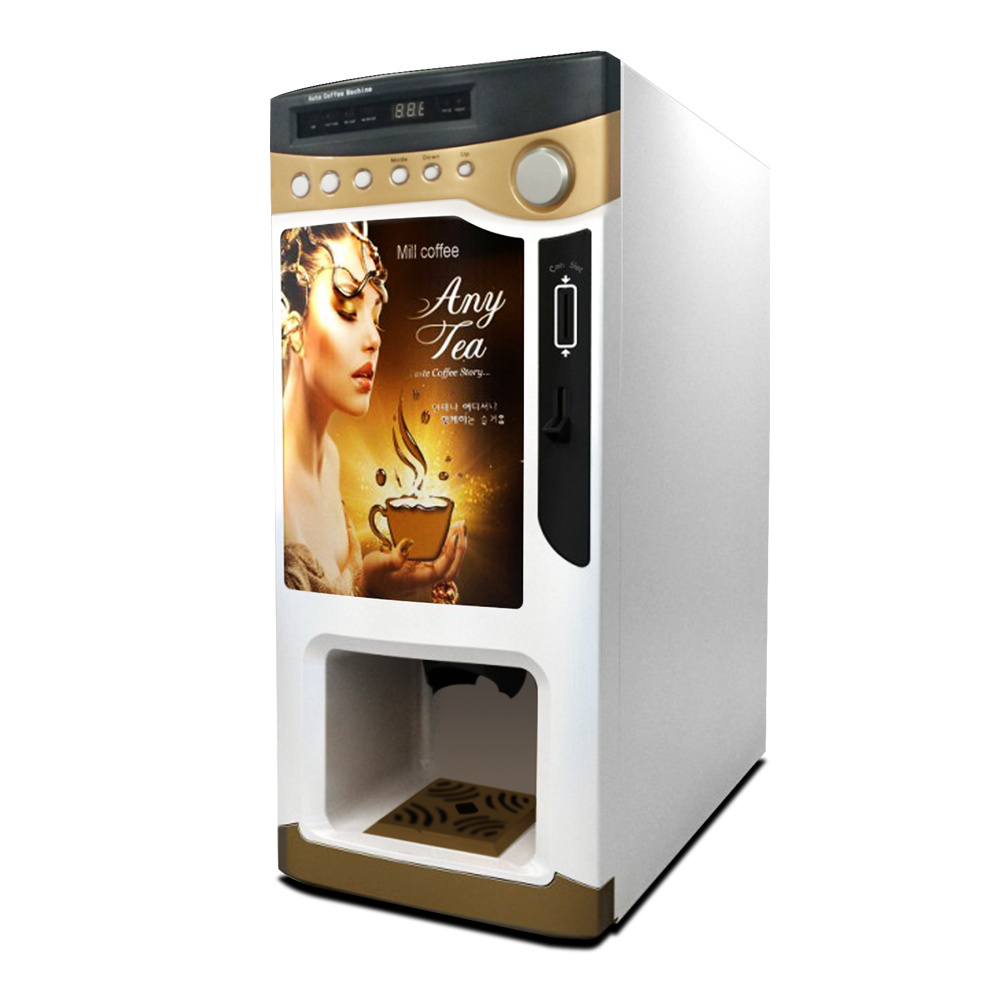 LE303V Levending Fully Automatic Coin Operated Instant Small Hot Chocolate Tea Turkish Coffee Vending Machine