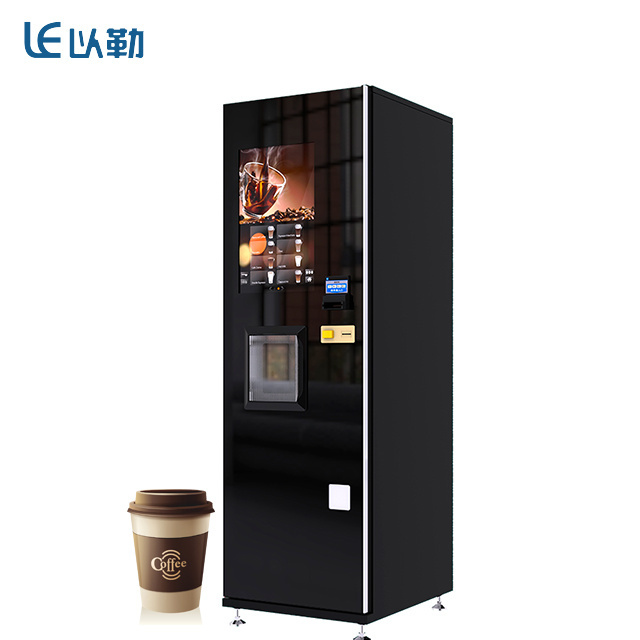 Automatic Hot/Cold  Fresh Ground Card Reader Operated  Coffee Vending Machine With Cooling System