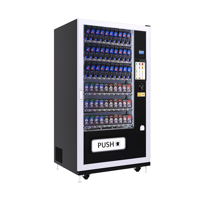 17 Inches Smart Touch Screen Commercial Cooling Automatic Bottled and Caned Drinks and Snacks Vending Machine for Sale