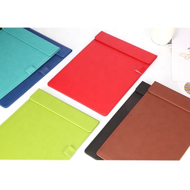 High Quality Cheap Factory File Paper Organizer Pu leather Folder Clipboard Hardboard Profile Clip Clipboard File A4 Binder