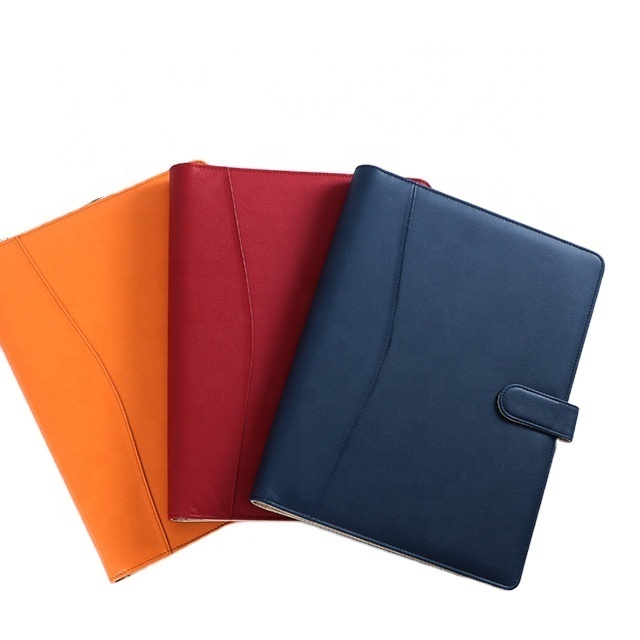 Factory price pu leather multifunctional portfolio case binder business  office supplies file folder