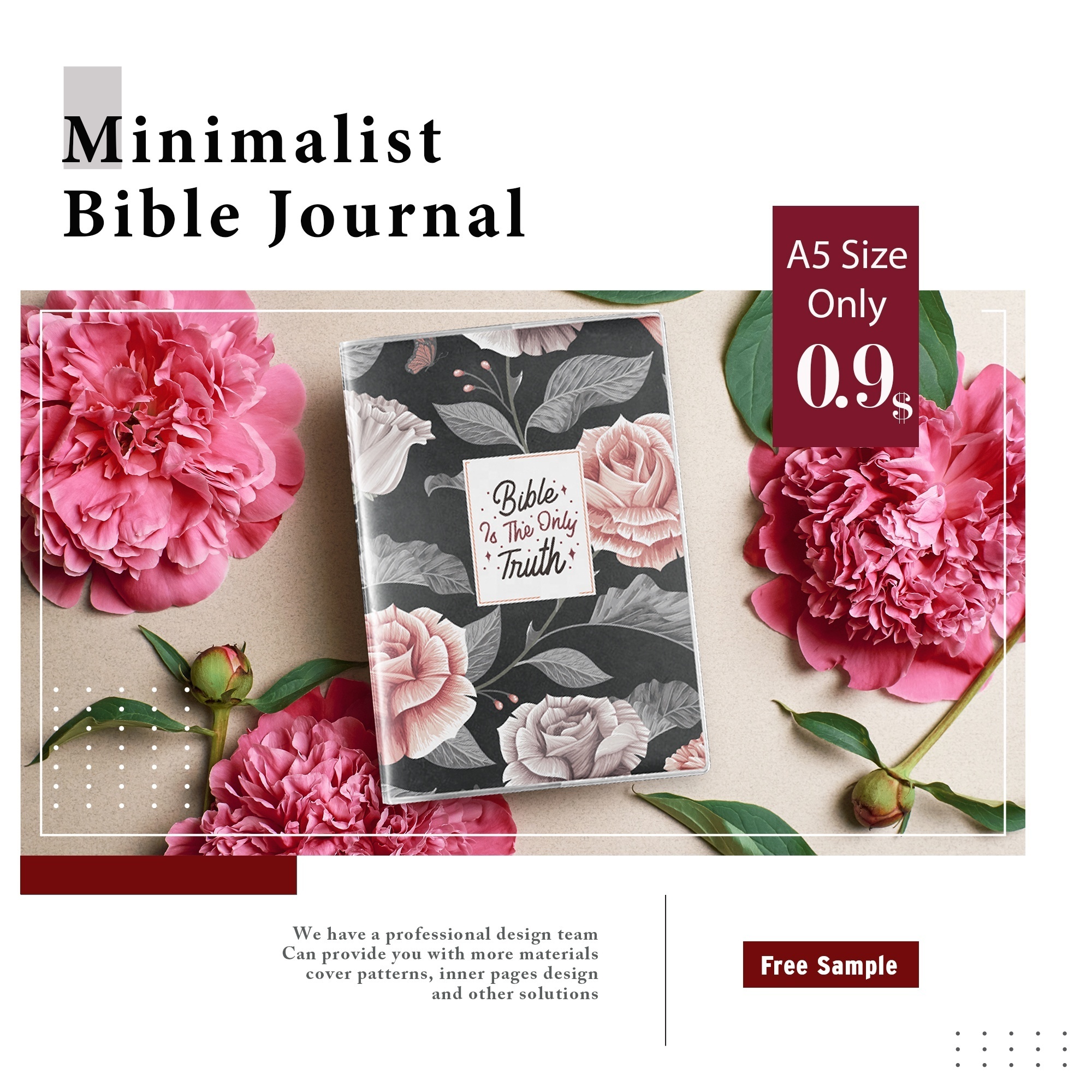 Wholesale custom journals for women inspirational a5 sublimation notebooks 2023 pvc leather planner verse prayer bible journal