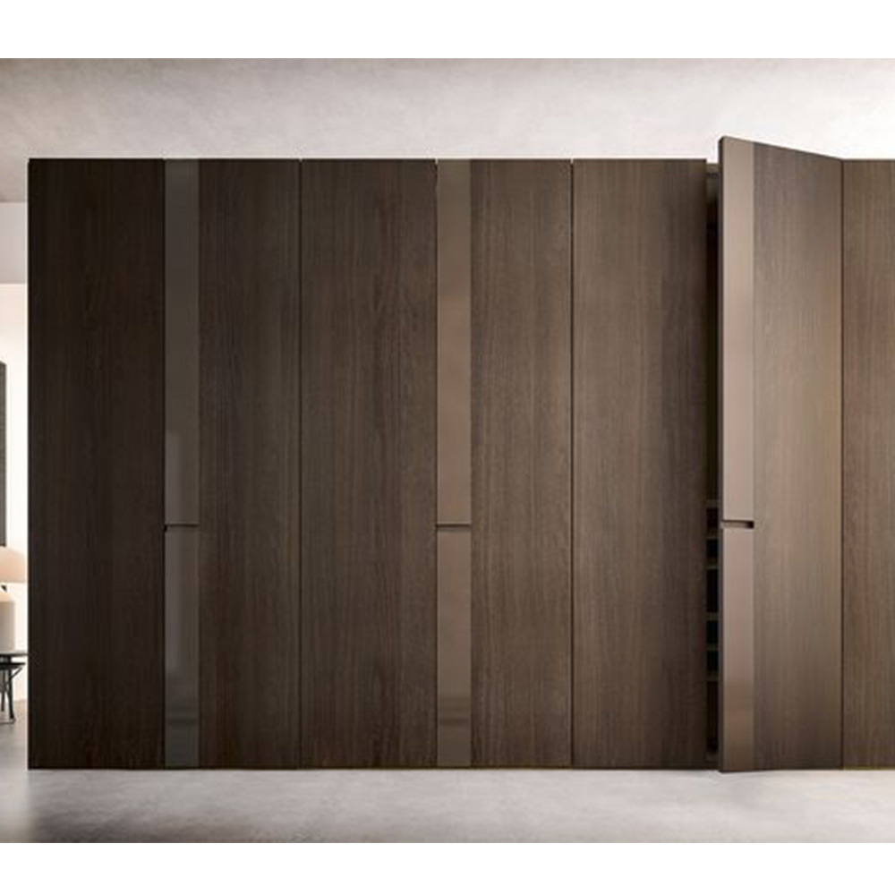 Modern Wood Interior Flush Invisible Door Design with Hidden Hinge Frameless Secret Door inside construction